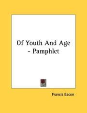 Tapa de Of Youth And Age - Pamphlet