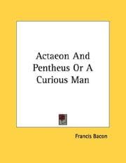 Tapa de Actaeon And Pentheus Or A Curious Man