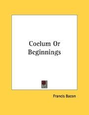 Tapa de Coelum Or Beginnings