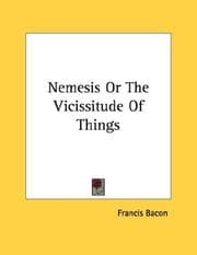 Tapa de Nemesis Or The Vicissitude Of Things