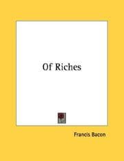 Tapa de Of Riches