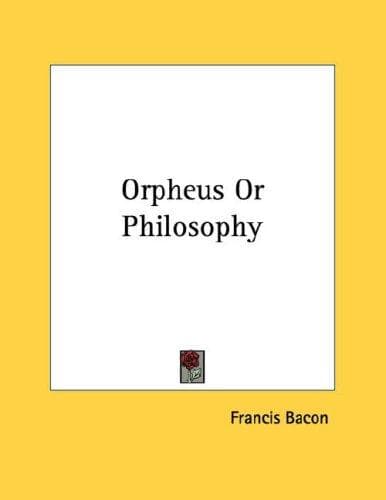 Tapa de Orpheus Or Philosophy