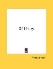 Tapa de Of Usury