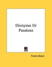 Tapa de Dionysus Or Passions