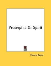 Tapa de Proserpina Or Spirit