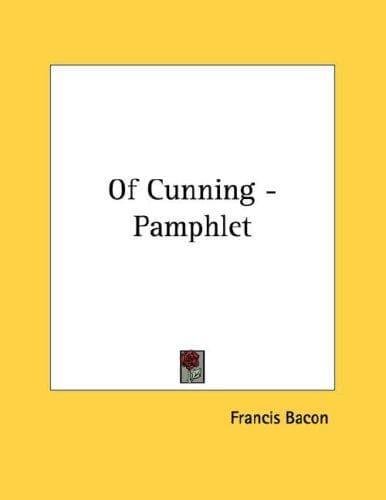 Tapa de Of Cunning - Pamphlet