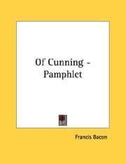 Tapa de Of Cunning - Pamphlet