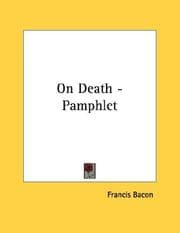 Tapa de On Death - Pamphlet