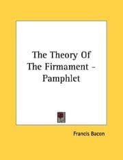 Tapa de The Theory Of The Firmament - Pamphlet