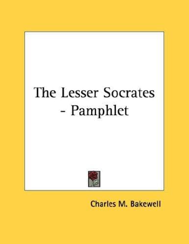Tapa de The Lesser Socrates - Pamphlet