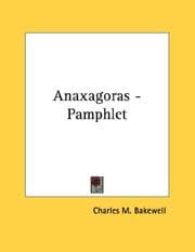 Tapa de Anaxagoras - Pamphlet