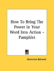 Tapa de How To Bring The Power In Your Word Into Action - Pamphlet