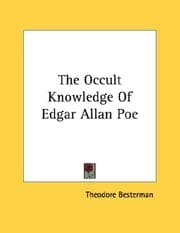 Tapa de The Occult Knowledge Of Edgar Allan Poe