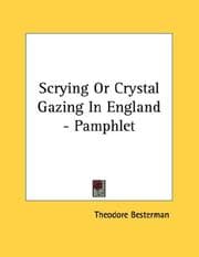 Tapa de Scrying Or Crystal Gazing In England - Pamphlet