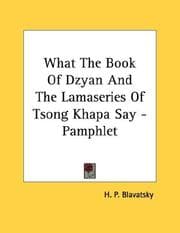 Tapa de What The Book Of Dzyan And The Lamaseries Of Tsong Khapa Say - Pamphlet
