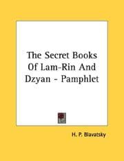Tapa de The Secret Books Of Lam-Rin And Dzyan - Pamphlet