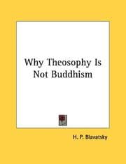 Tapa de Why Theosophy Is Not Buddhism