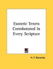 Tapa de Esoteric Tenets Corroborated In Every Scripture