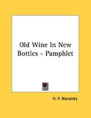 Tapa de Old Wine In New Bottles - Pamphlet