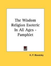 Tapa de The Wisdom Religion Esoteric In All Ages - Pamphlet
