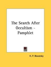 Tapa de The Search After Occultism - Pamphlet