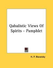 Tapa de Qabalistic Views Of Spirits - Pamphlet