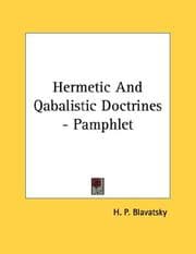 Tapa de Hermetic And Qabalistic Doctrines - Pamphlet