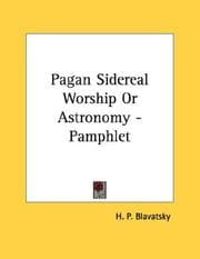 Tapa de Pagan Sidereal Worship Or Astronomy - Pamphlet
