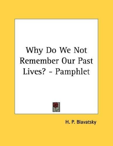 Tapa de Why Do We Not Remember Our Past Lives? - Pamphlet