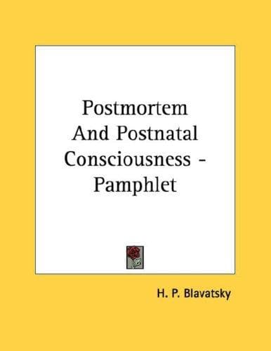 Tapa de Postmortem And Postnatal Consciousness - Pamphlet