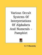 Tapa de Various Occult Systems Of Interpretations Of Alphabets And Numerals - Pamphlet