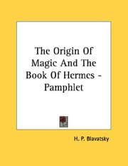 Tapa de The Origin Of Magic And The Book Of Hermes - Pamphlet