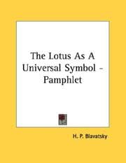 Tapa de The Lotus As A Universal Symbol - Pamphlet