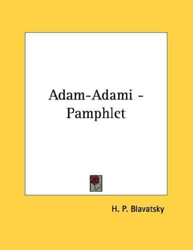 Tapa de Adam-Adami - Pamphlet