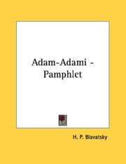 Tapa de Adam-Adami - Pamphlet
