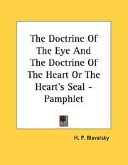 Tapa de The Doctrine Of The Eye And The Doctrine Of The Heart Or The Heart's Seal - Pamphlet