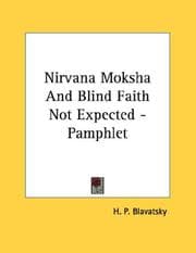 Tapa de Nirvana Moksha And Blind Faith Not Expected - Pamphlet