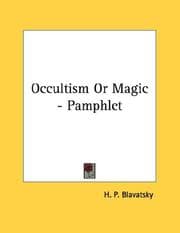 Tapa de Occultism Or Magic - Pamphlet