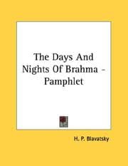 Tapa de The Days And Nights Of Brahma - Pamphlet