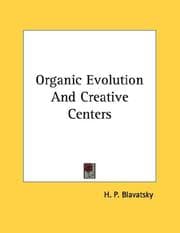 Tapa de Organic Evolution And Creative Centers