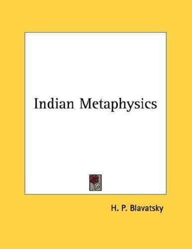 Tapa de Indian Metaphysics