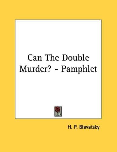 Tapa de Can The Double Murder? - Pamphlet