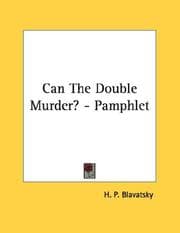 Tapa de Can The Double Murder? - Pamphlet