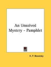 Tapa de An Unsolved Mystery - Pamphlet