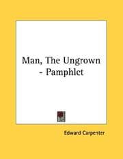 Tapa de Man, The Ungrown - Pamphlet