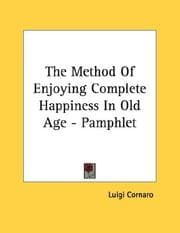 Tapa de The Method Of Enjoying Complete Happiness In Old Age - Pamphlet