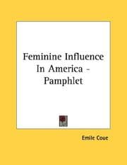 Tapa de Feminine Influence In America - Pamphlet