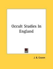 Tapa de Occult Studies In England