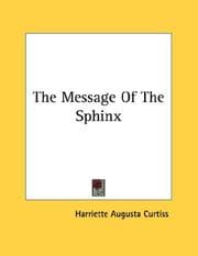 Tapa de The Message Of The Sphinx