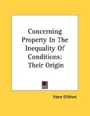 Tapa de Concerning Property In The Inequality Of Conditions